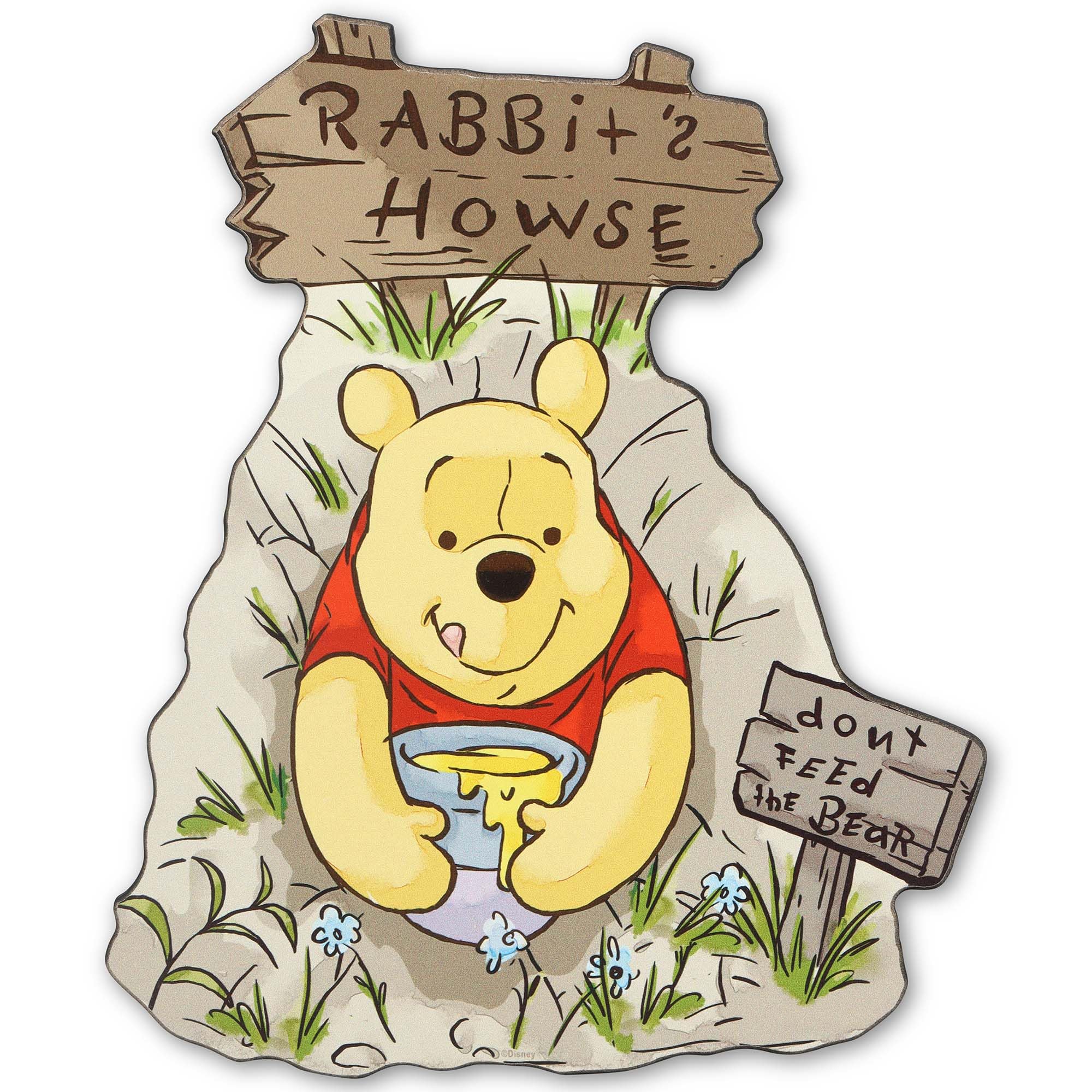 Open Road Brands Disney Winnie the Pooh Howse Rabbit Wooden Wall Art — image 1