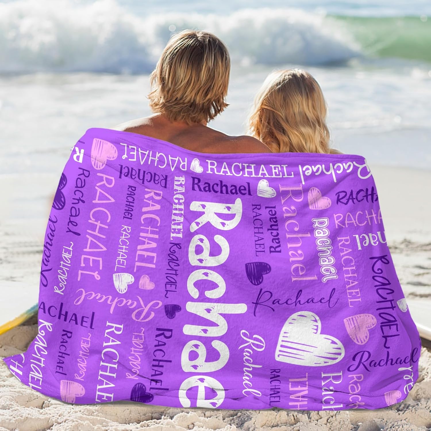 Personalized Blankets and Throws - Custom Blanket with Name for Adults and Kids - Customized Fleece Throw for Girls Boys - Personalized Gifts for Women Men
