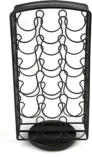 Vista 7 de Mind Reader Single Serve Coffee Pod Carousel, 30 Pod Capacity, Breakroom, Metal Mesh, 6.75"L x 6.25"W x 12.5"H, Silver