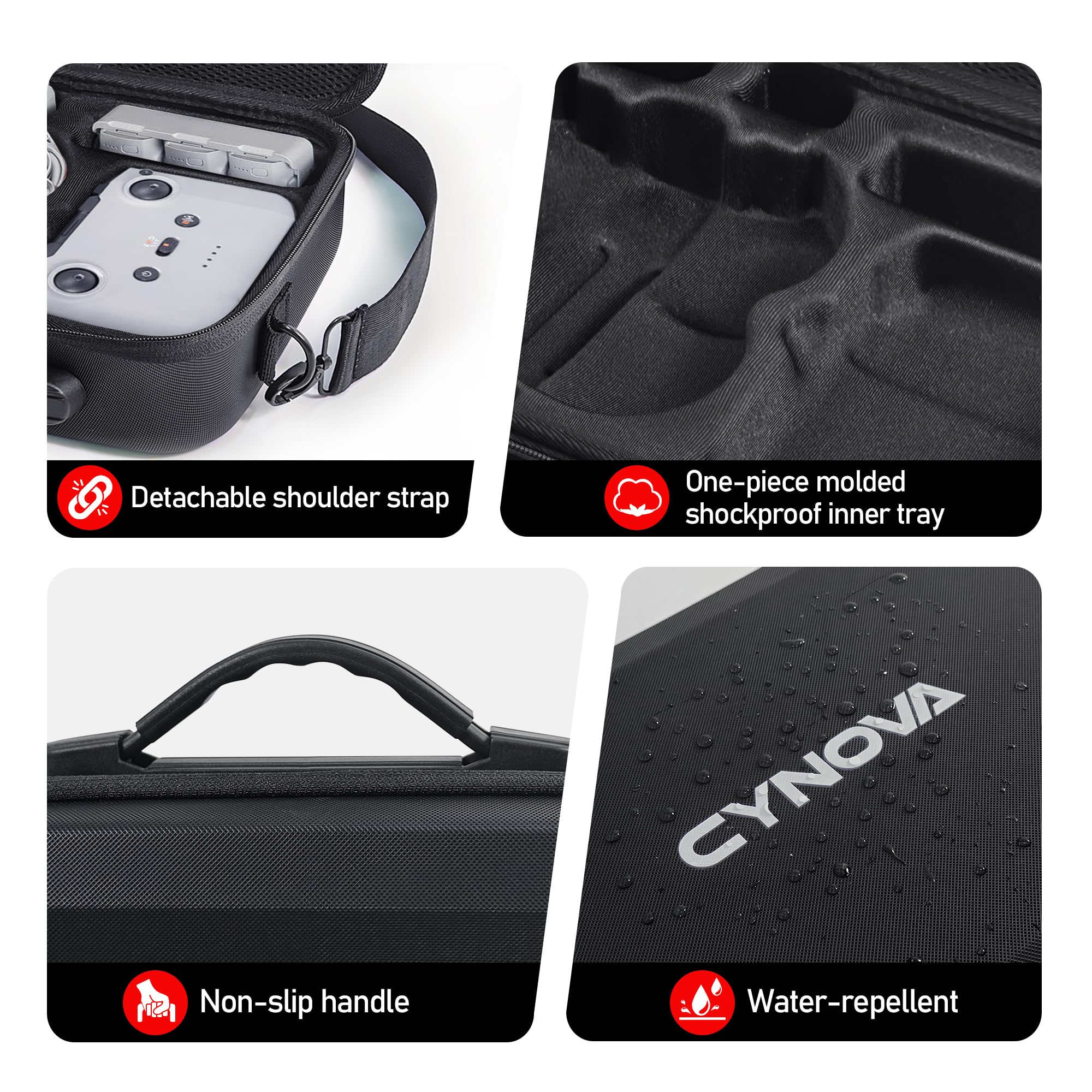 CYNOVA Neo 2 Tragetasche für DJI Neo 2,Neo 2 Tasche kompatibel mit Neo 2 Drohne RC-N3 Fernsteuerung und Akku,PU-Material Stoßfest Staubdicht,Neo 2 Zubehör Drohne Zubehör