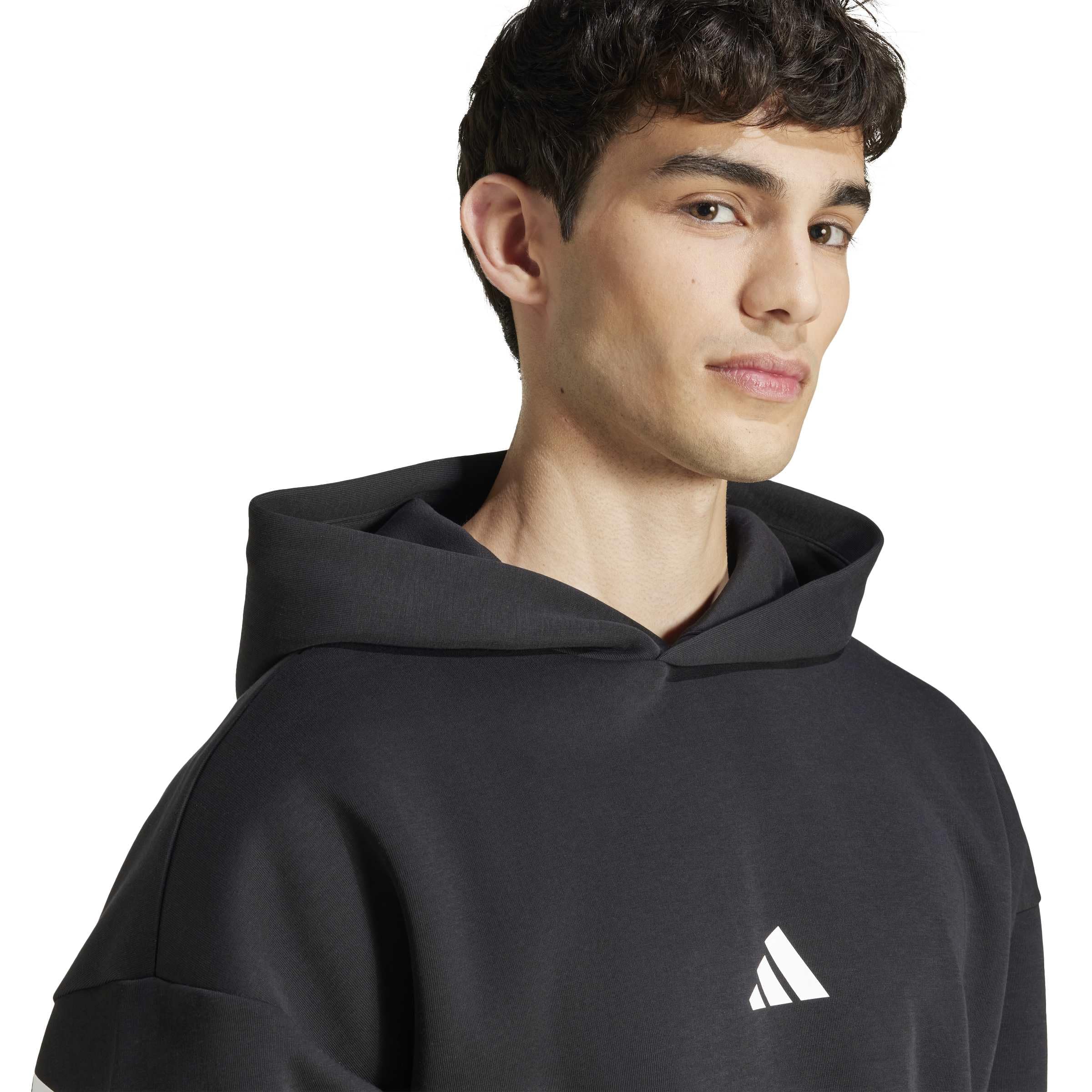 adidas Men's Future Icons Three Stripes Hoodie, Black, XL