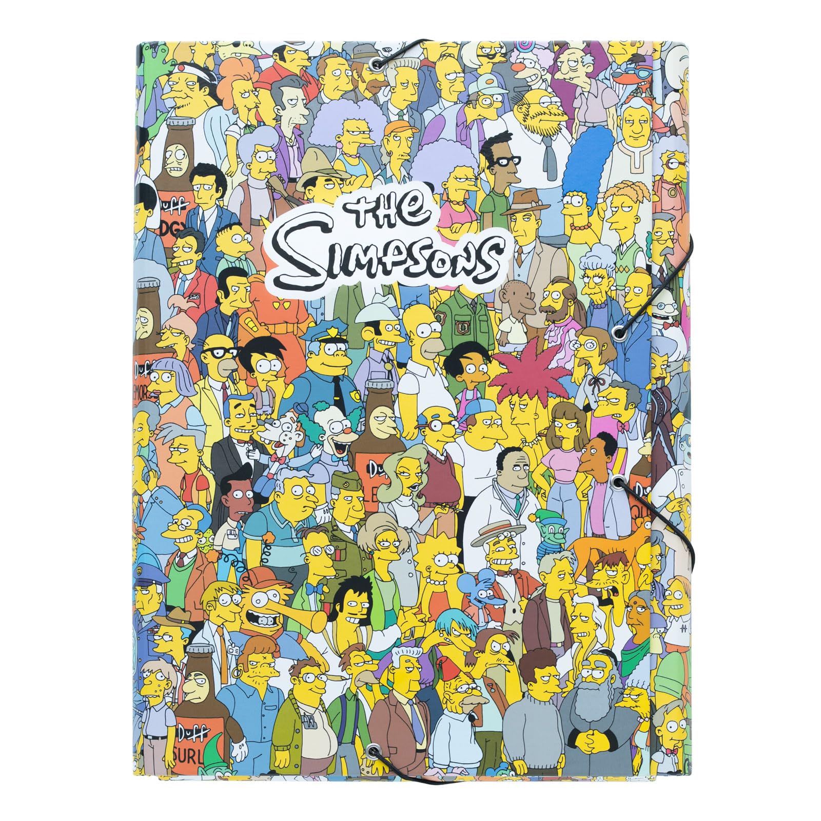 Grupo Erik A4 Folder - The Simpsons Gifts | 3 Flap Document Folder 13.4 x 10 inches - 34 x 25.5 cm | Document Organiser, School Folders | The Simpsons Merchandise
