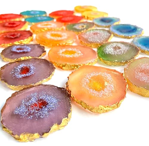 Kohakutou - Caramelo de cristal de geoda, todos los dulces veganos naturales sin gluten, caramelos de gelatina de cristal comestibles, gemas