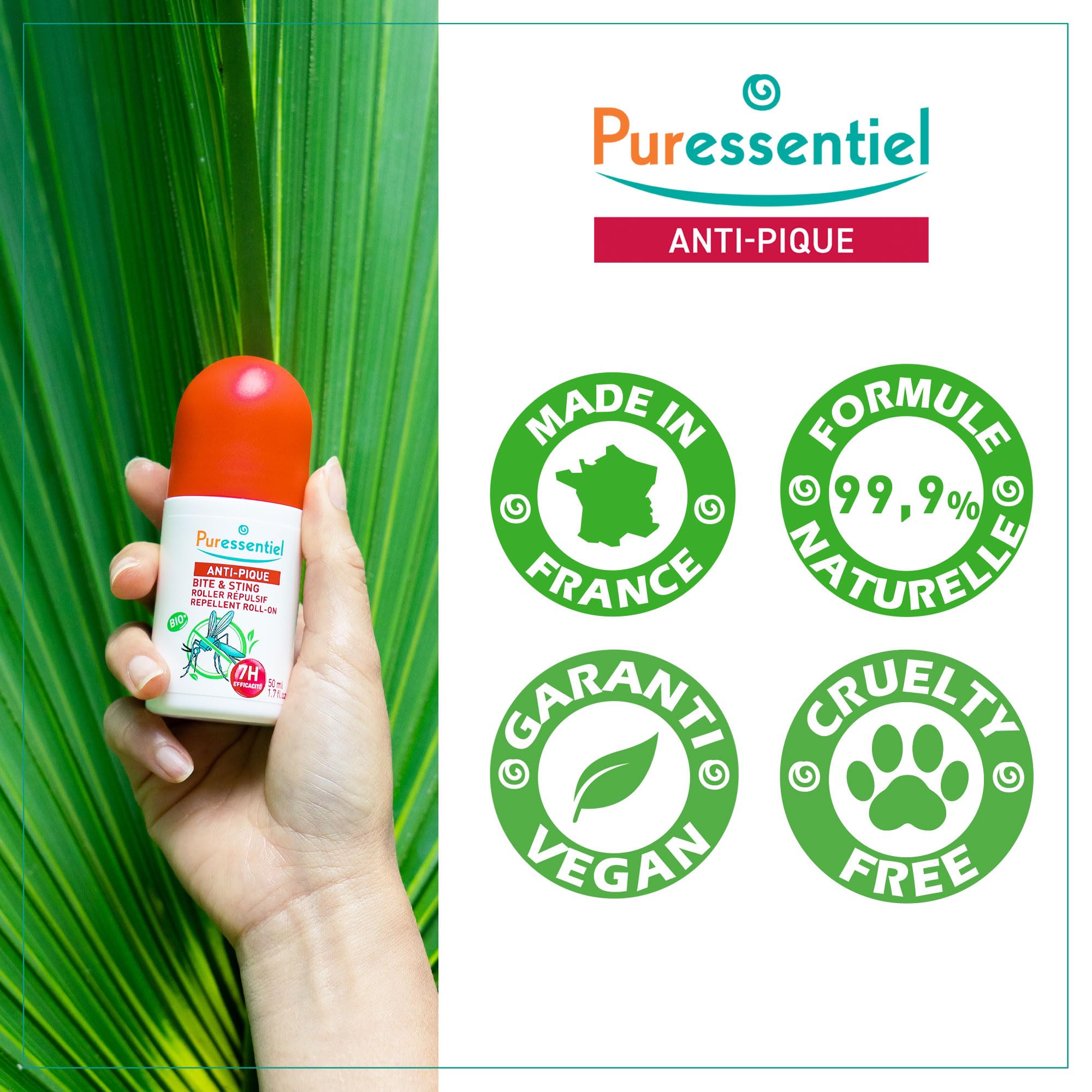 Puressentiel - Anti Pique - Roller Répulsif Bébé - Anti-Moustiques- Protection efficace contre les moustiques - Actif 100 pourcent d'origine végétale - Dès 6 mois - 30 ml
