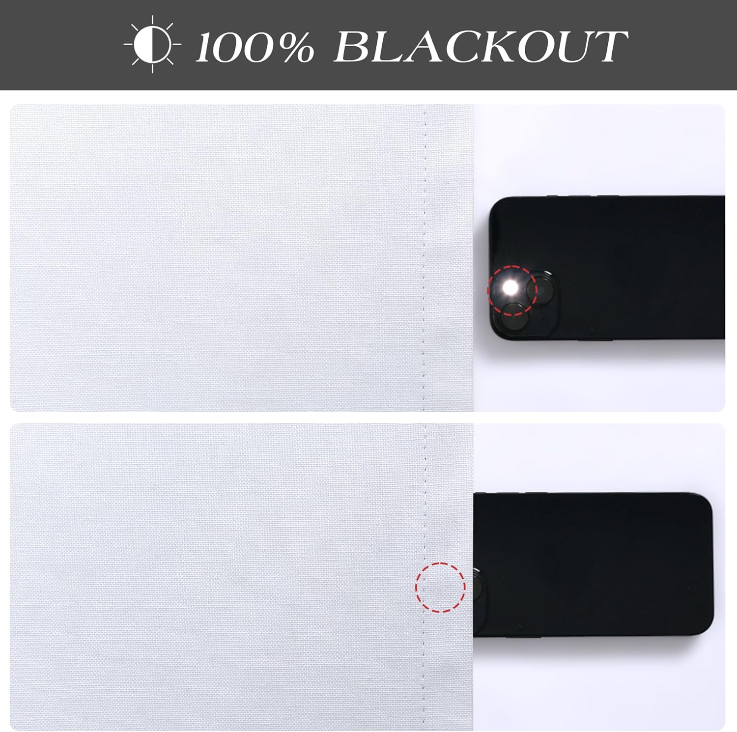 White Linen Blackout Curtains 84 Inches Long for Bedroom Pinch Pleated Boho Modern Sun Light/Heat Block Curtains Cotton Textured White Black Out Curtain Drapes for Living Room Sliding Door 40"Wx84"L