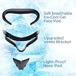DESTEK Pad visage de refroidissement compatible avec Quest 2, Y compris l'interface faciale et la garde du nez amovible - Accessoires pour Oculus/Meta Quest 2 - Remplacement de la couverture du visage de coussin