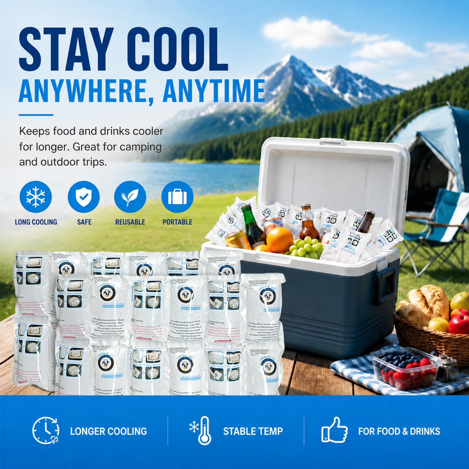 Leak-Proof Gel Ice Sheets - Keep Food Fresh! -3
