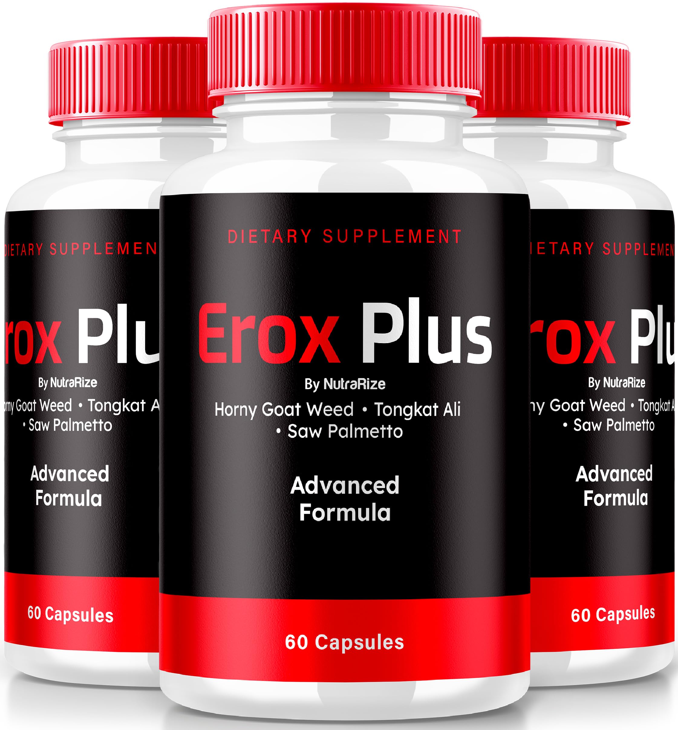 (3 Pack) Erox Plus Capsules, Official EroxPlus Pills, All Natural Supplement to Boost Performance and Overall Health, Erox+ Pastillas Reviews (180 Capsules)
