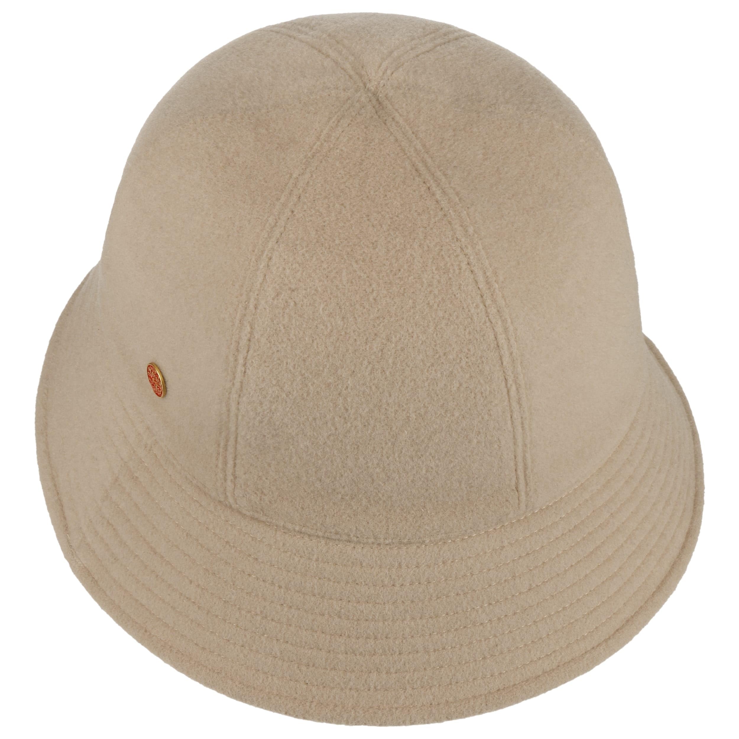 Mayser Chapeau en Laine Gerda Pascal Asym Brim Femme - Made in The EU pour l'hiver Cloche avec Doublure, Doublure Hiver Automne-Hiver