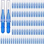 BBTO 100 Pcs Braces Dental Brush Flosser for Cleaner Interdental Brush Toothpick Tooth Flossing Head Oral Dental Toothpick Cleaners Cleaning Tool(Blue)