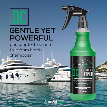 Suds Lab Marine DC Deck Surface Cleaner - Non-Skid for Boats, Effective on Fiberglass, Vinyl, Plastic, 32 oz.
