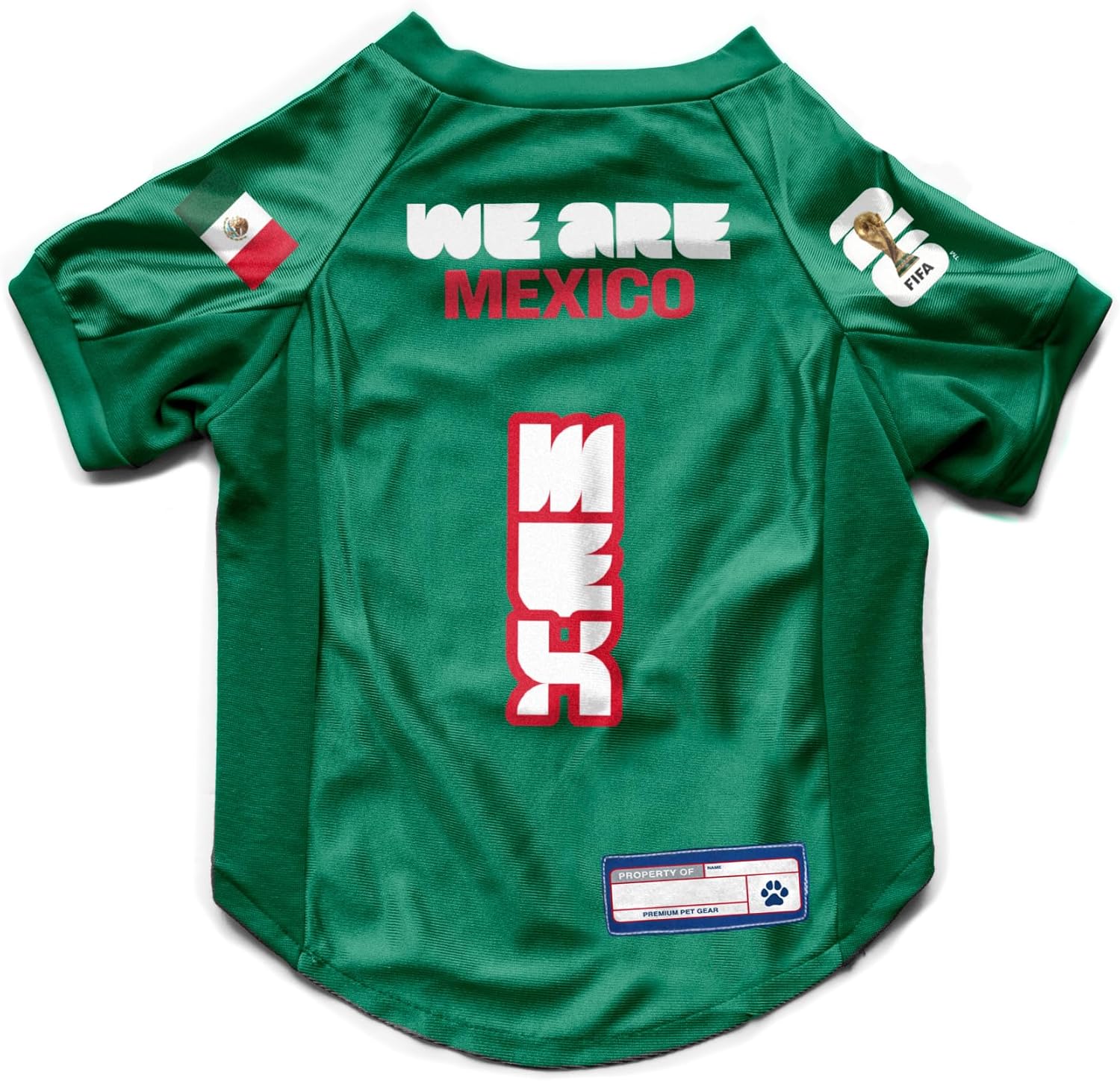 Littlearth Stretch Pet Jersey - Officially Licensed FIFA World Cup 2026 Teams, Sizes: X-Small to X-Large