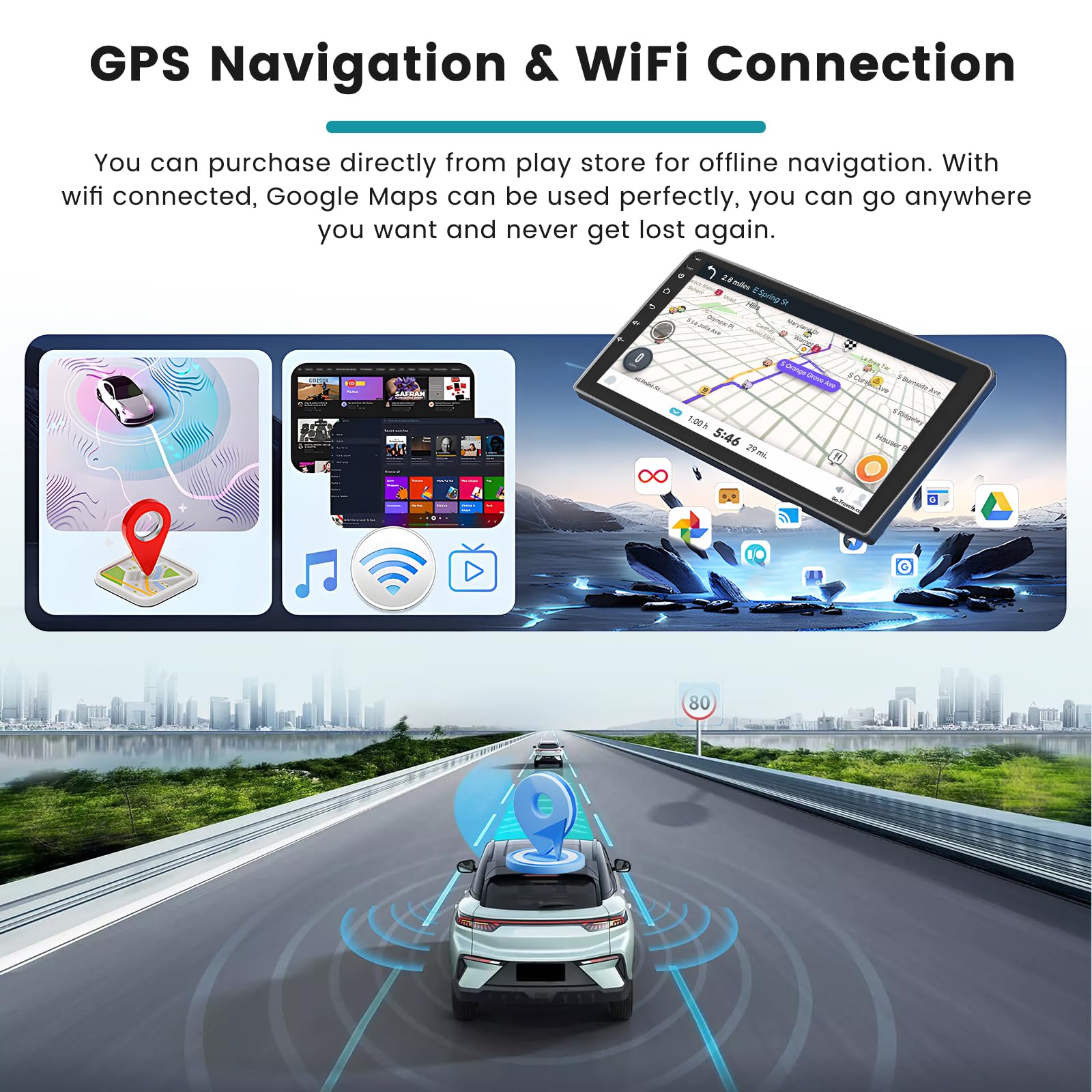 Roinvou 2+64G Schermo Radio per Seat Ibiza 2009-2013 con Wireless CarPlay Android Auto, Android Autoradio 9 Pollici Stereo Auto con Wi-Fi GPS Bluetooth EQ FM/RDS SWC Telecamera Posteriore