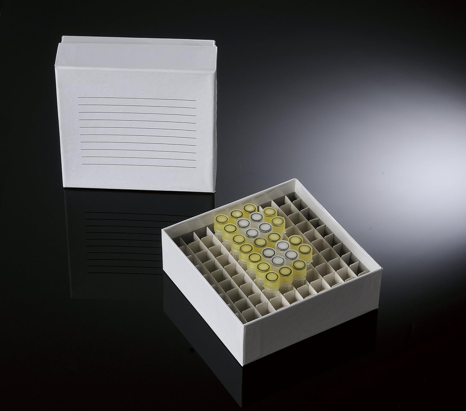 81-well 2'' Cardboard Freezer Boxes, 100/cs