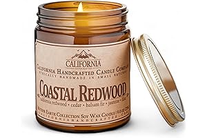 Coastal Redwood Scented Soy Wax Candle: A Harmonious Symphony of Nature's Finest