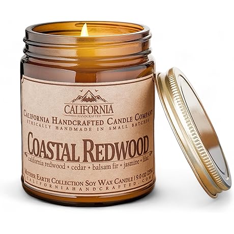 Coastal Redwood Scented Soy Wax Candle: A Harmonious Symphony of Nature's Finest