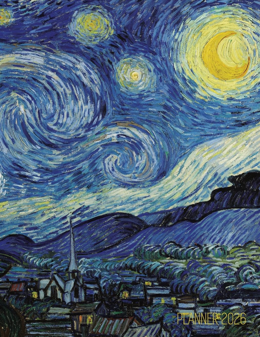 Vincent van Gogh Planner 2026: Starry Night Planner Organizer January-December (12 Months) Post-Impressionism Art