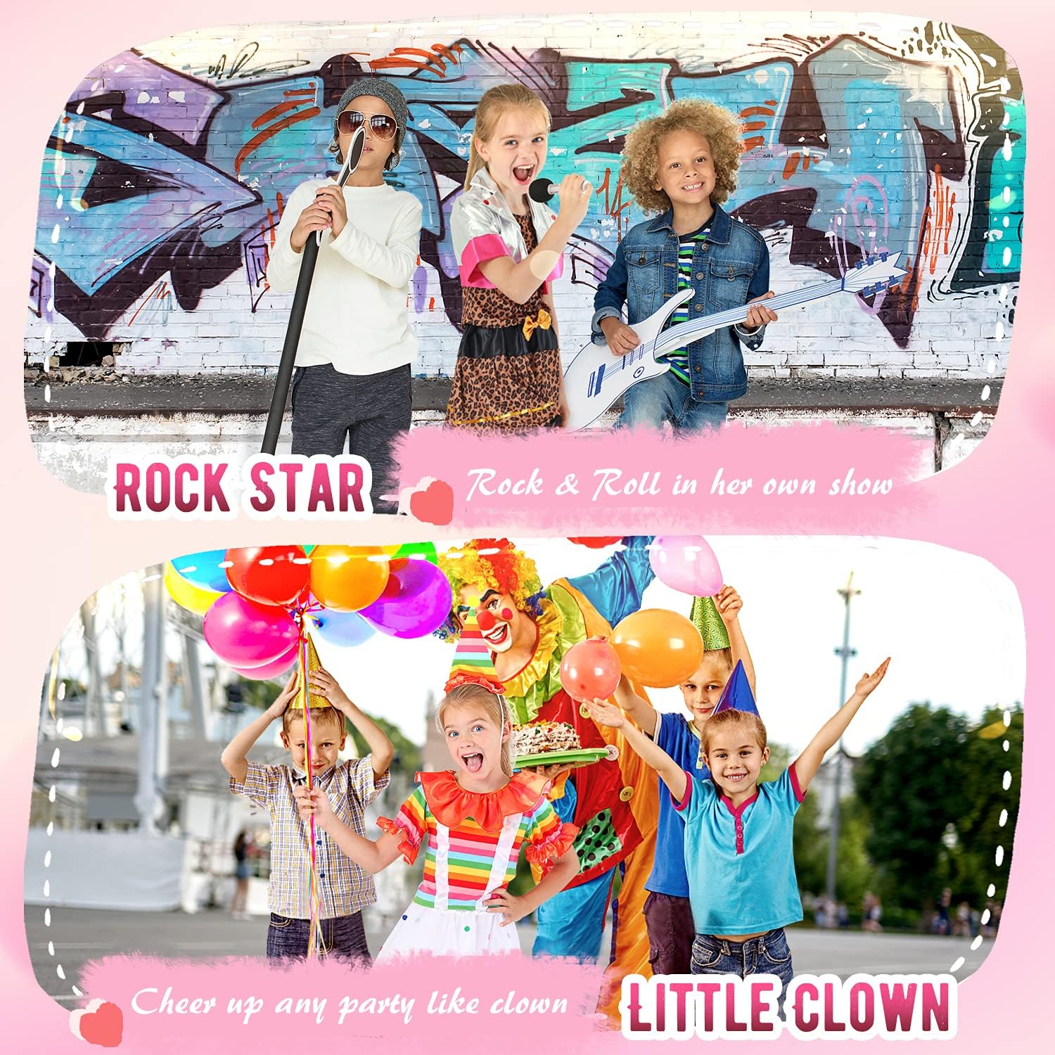 Hodola Women Princess Gown up Trunk Faux Play Costume Present Set Pink Tremendous Lady, Crimson Tremendous Lady, Rock Star, Clown Costume for Toddlers Little Women Ages 3,4,5,6 Years Previous 4 81cf40FGHiL. AC UL1500