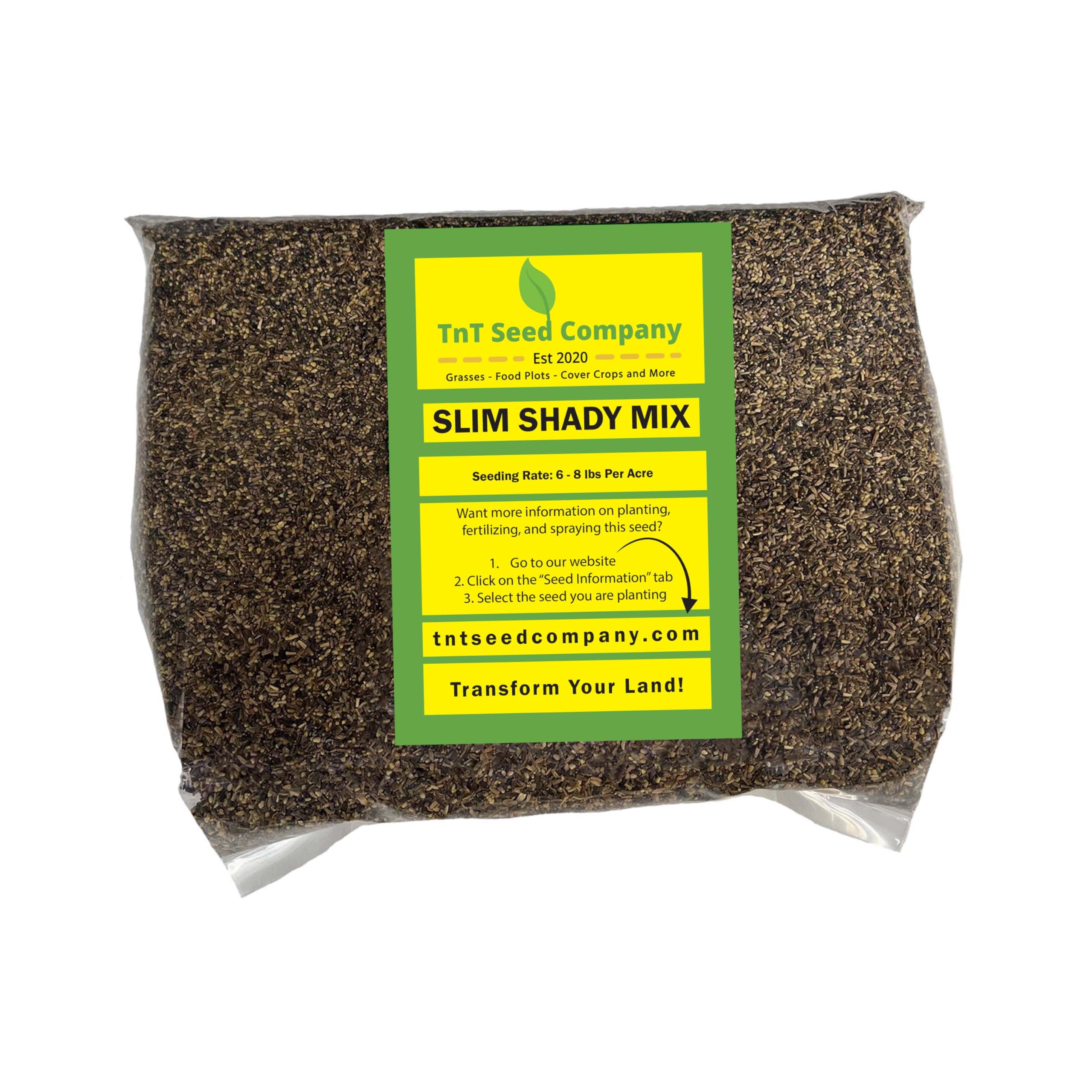 TnT Seed Company Slim Shady Mix Food Plot Seed, Seeds 1/2 Acre, Perennial, Chicory and Two Clovers, Easy to Plant and Maintain, Throw and Grow