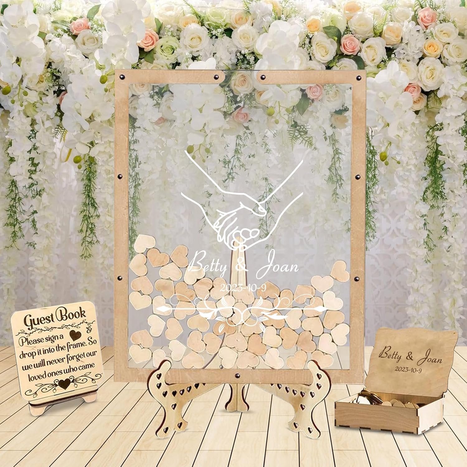 Personalized Wedding Guest Book, Wooden Rustic Wedding Decor Alternative Guest Book, Custom Wooden Wedding Guest Book, Wedding Guest Drop Box Alternative Guest Book Frame