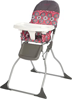 Cosco Simple Fold High Chair Posey Pop - Portable Foldable Baby Highchair, Lightweight Travel Chair with Adjustable Tray & Cup Holder