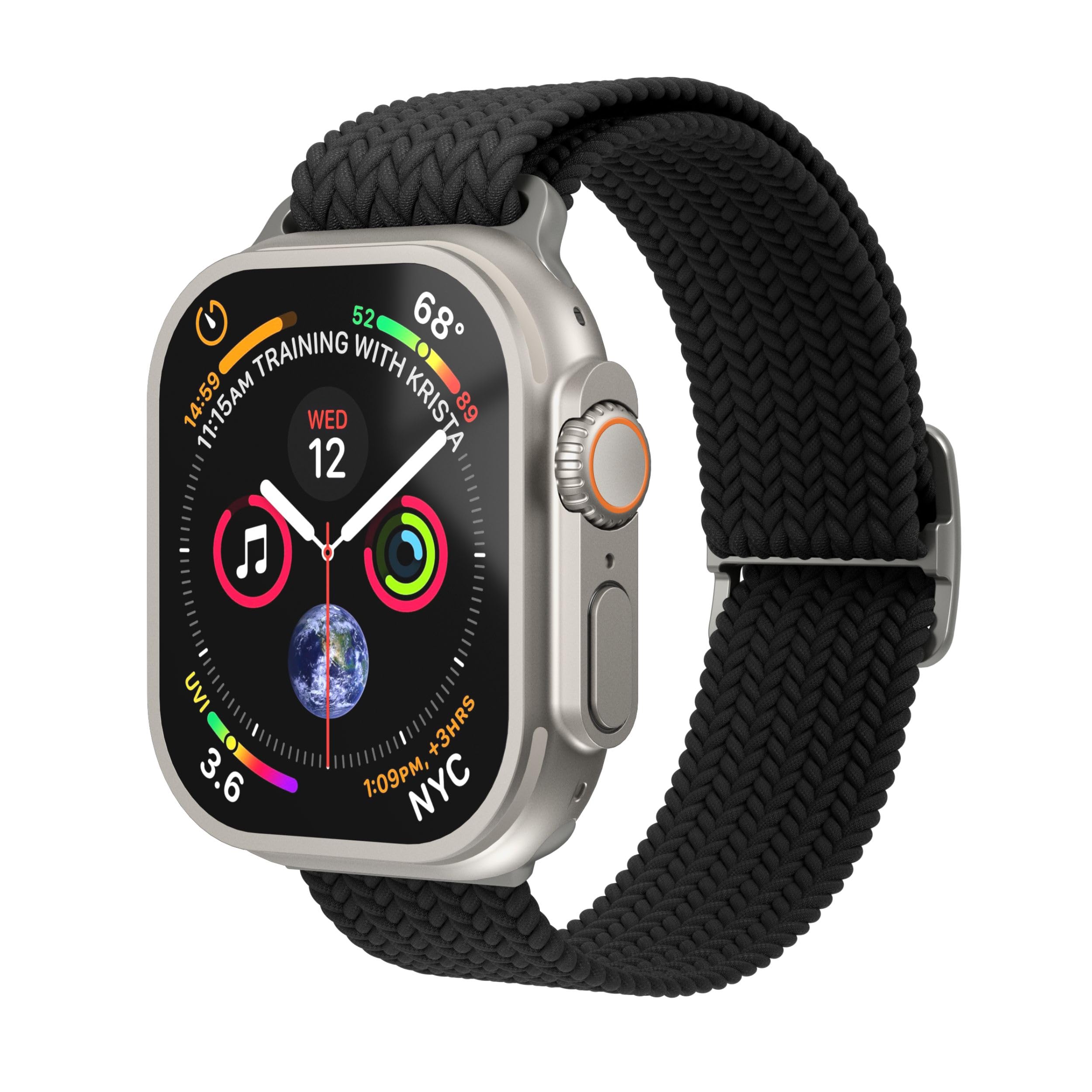 VONMÄHLEN Woven Loop – Geflochtenes Nylonarmband, stufenlos verstellbar, schweiß- und wasserabweisend, kompatibel mit Apple Watch