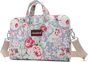 Laptop Shoulder Messenger Bag for MacBook Air 13 inch,MacBook 14 inch and 13.3 Inch-14 inch Laptop Blue Rose