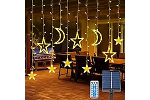 Solar Curtain Lights: Mesmerizing Star and Moon Display for Every Occasion