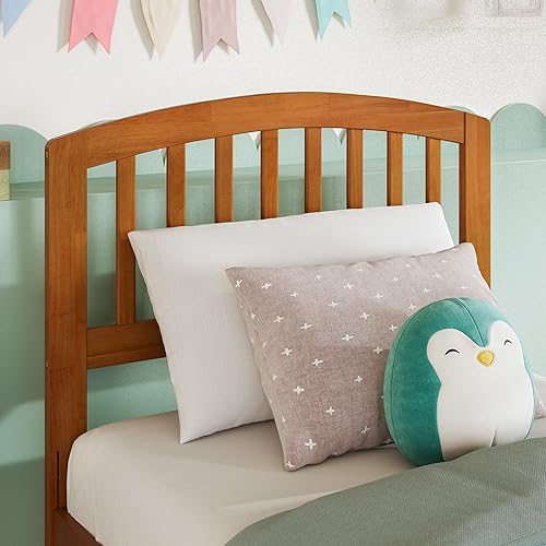 Miniatura 4 de AFI Richmond Cabecero de madera maciza individual con cargador acoplable en color caramelo claro