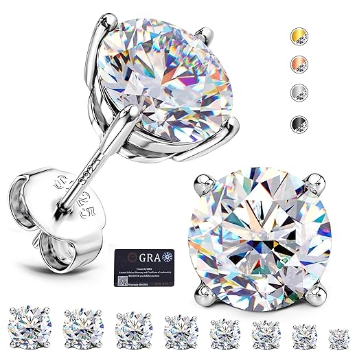 Elegant Moissanite Stud Earrings