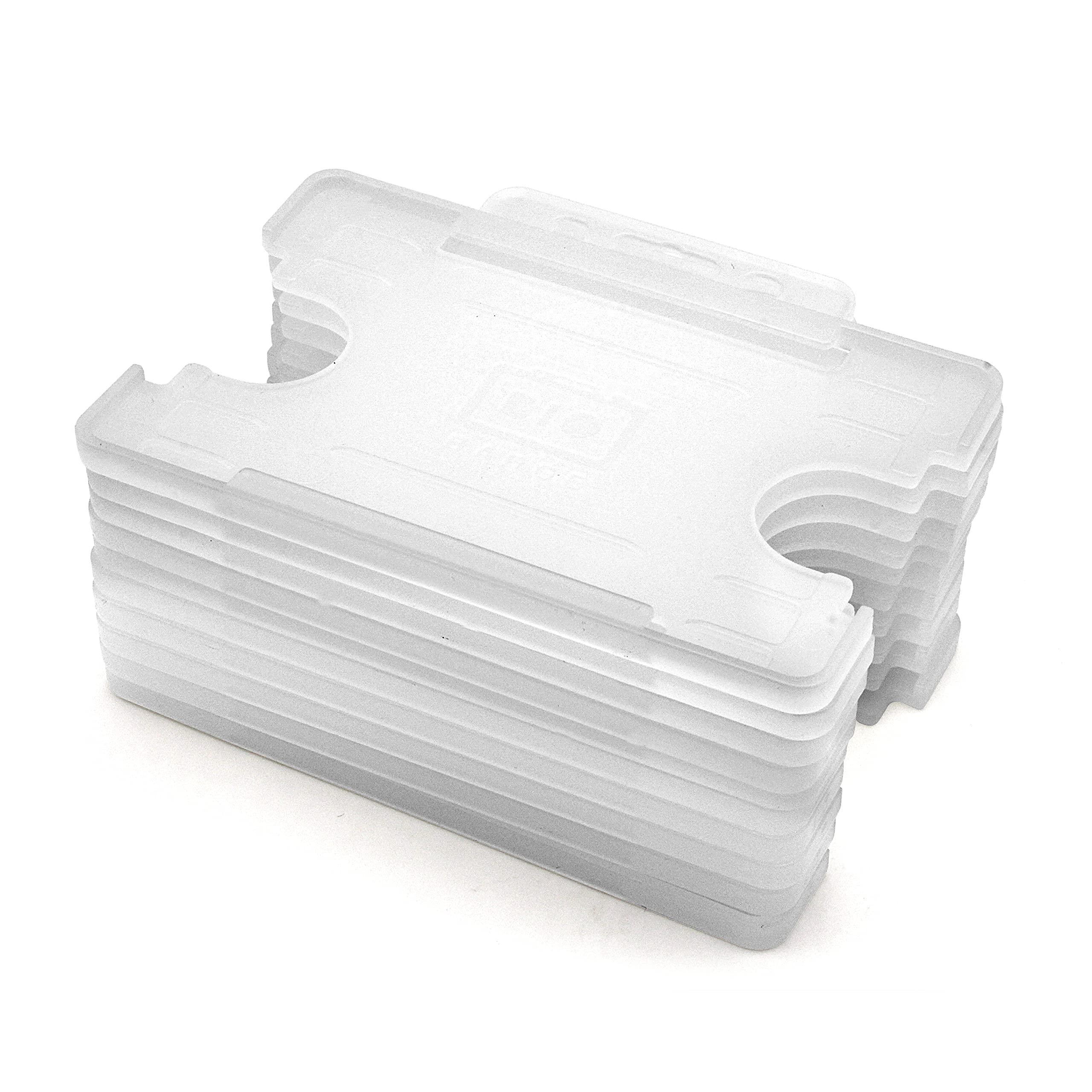 BioBadge Clear ID Card Holders Open-Faced for ID Badges Landscape - Pack of 10, 64 mm x 89 mm