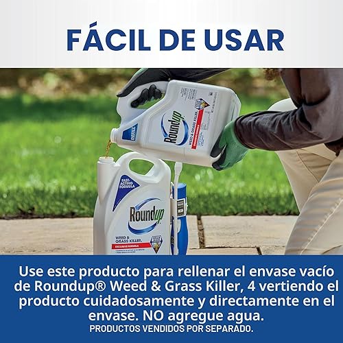 Miniatura 11 de Roundup Weed & Grass Killer₄ Recarga, Uso en y alrededor de macizos de flores, árboles, calzadas, caminos y más, 1.25 galones