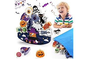 Halloween Educational Stacking Blocks for Ages 5-7 Kids