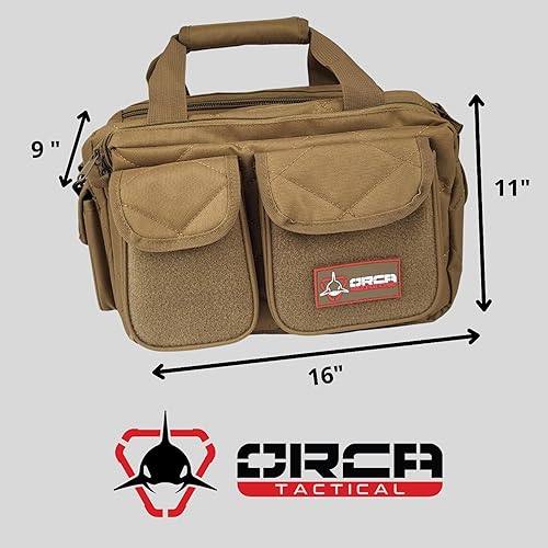 Miniatura 10 de Orca Tactical Bolsa de rango para pistola  Bolsa compacta para pistolas y municiones  Bolsa de pistola autónoma  Bolsa para pistola  Bolsa para