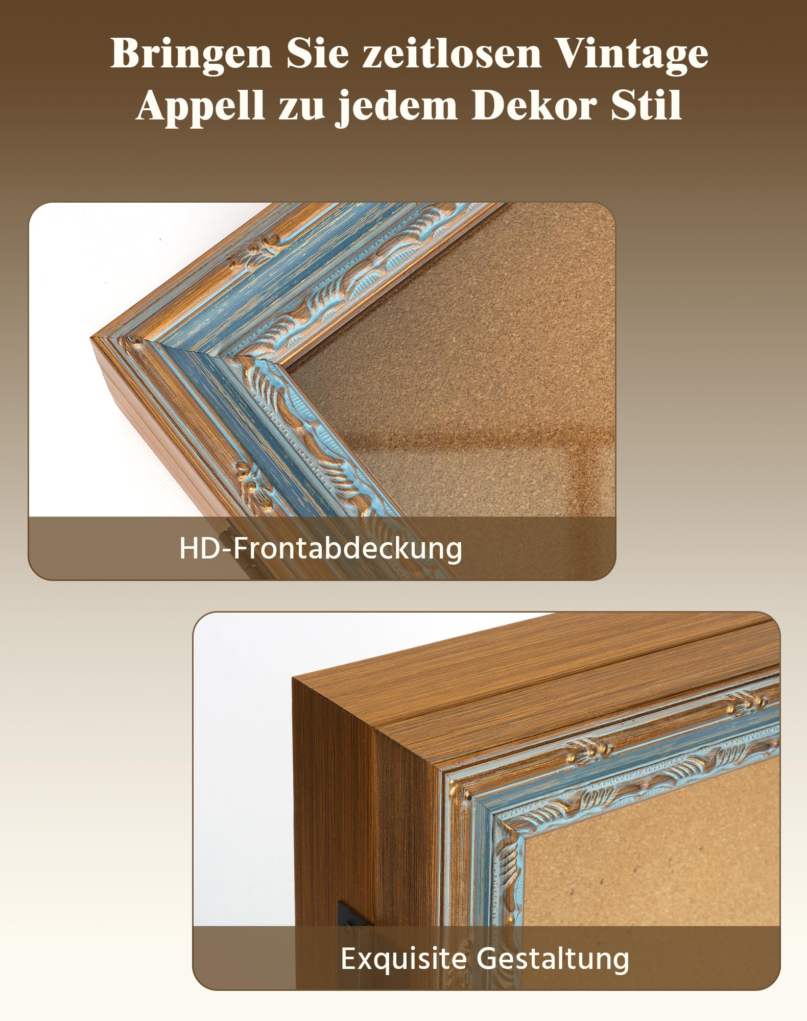 Cornice portafoto 30 x 40 cm, per fiori e conchiglie fai da te, cornice rustica per ricordi e biglietti, mini scatola 3D con cornice sospesa