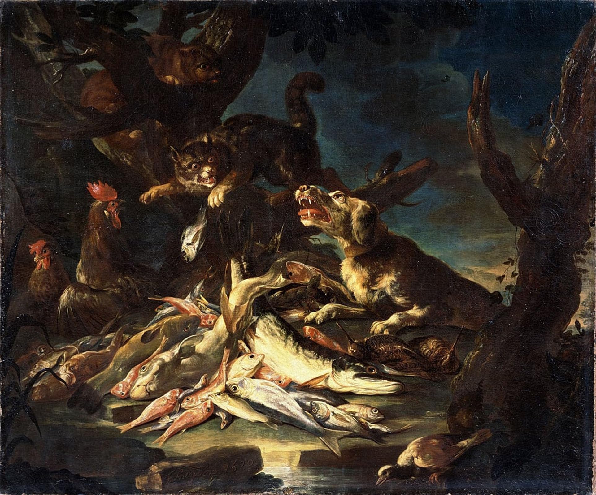 Peinture d'art affiche poisson Frans Snyders graffiti SERENDIPITP