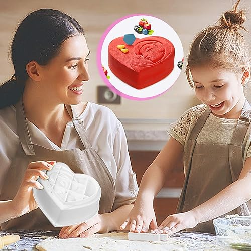Miniatura 3 de Molde de silicona para tartas de fondant, diseño de corazón, para amar a la familia y amar, para manualidades, mesa y decoración del hogar,