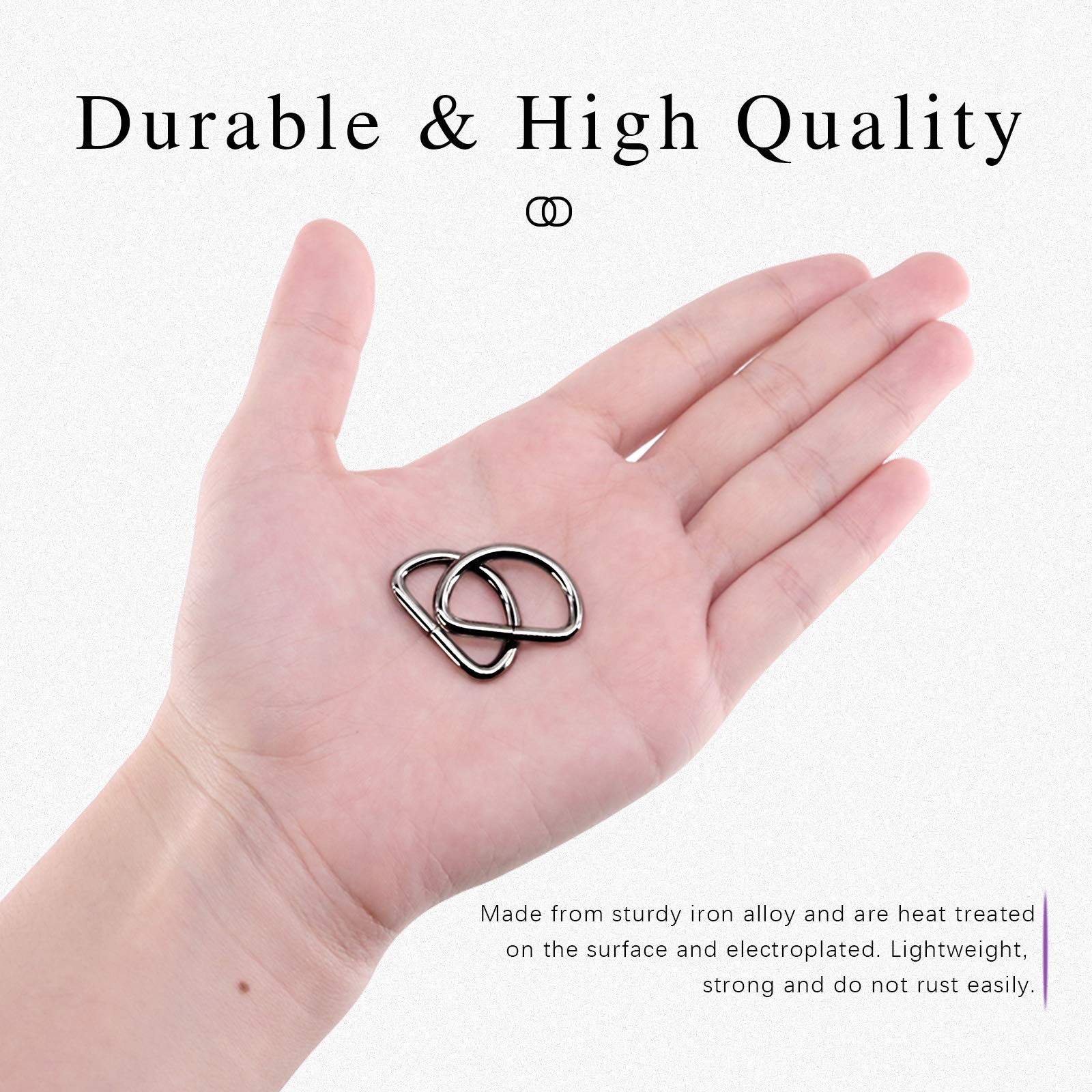 Paquete De 6 Anillos En D De 1/2 Pulgada Soldados, Ancla Con Anillo En