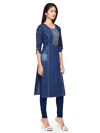 Lymi Label Women's Blue COTTON Denim 