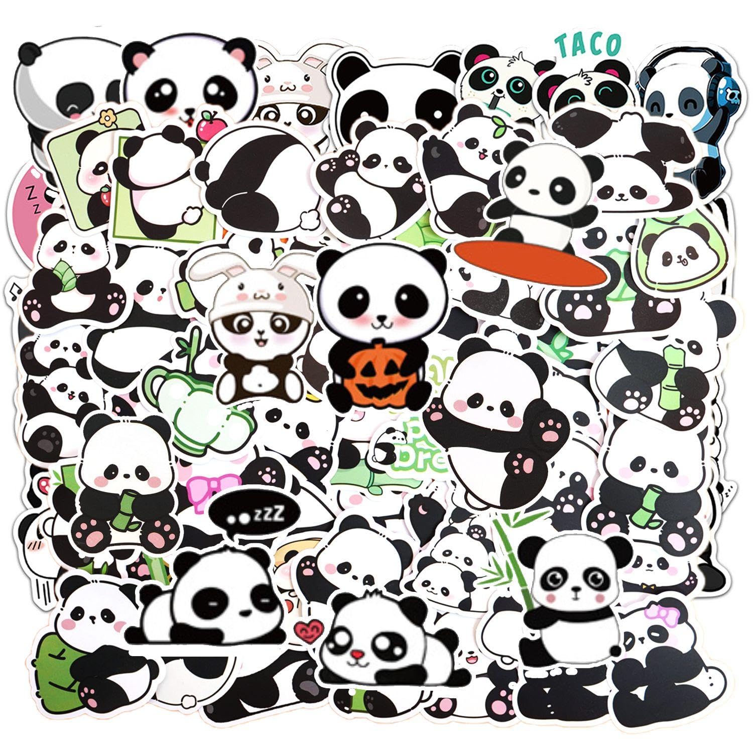 FFDHWU 200 Panda Stickers, Cute Animal Stickers, Creative Cartoon Stickers, Interesting Stickers, Item Decoration Stickers