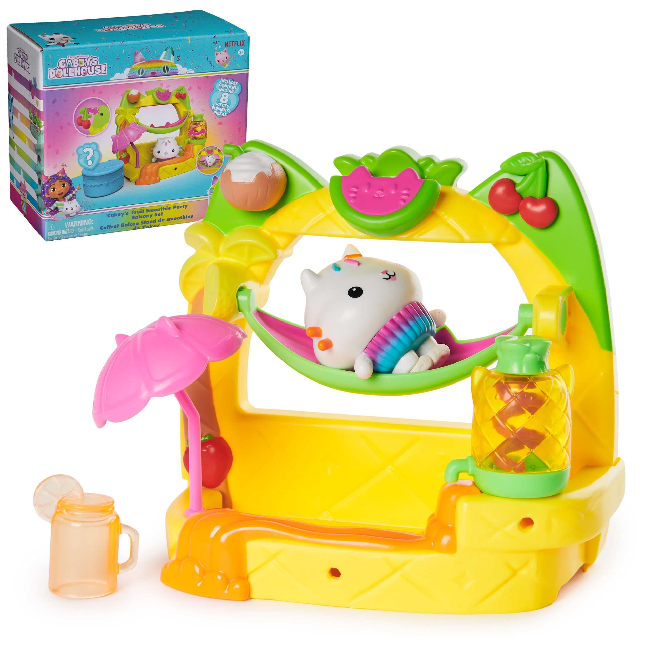 Gabby's Dollhouse 6071382 Playset BlcnyCkysFrtySmthePrtySt, Multi