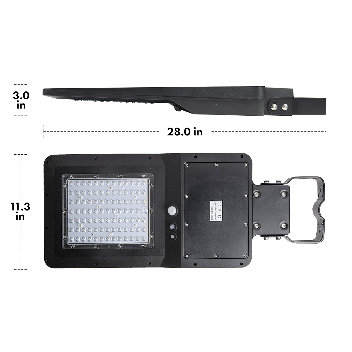 Wagan EL8592 4800 Lumens LED Integrated Solar Powered Street Lamp Flood Light With Remote Motion Sensor Waterproof Weatherproof Dusk to Dawn LED Light for Outdoor Garden Yard Path Parking Lot