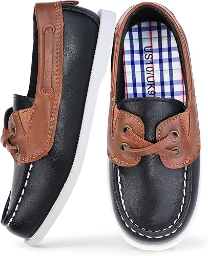 HOMEHOT Zapatos de vestir para niños, zapatos casuales para la escuela, mocasines para niños (bebéniño pequeñoniño grande)
