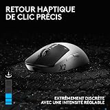 Logitech G Pro X2 SUPERSTRIKE Lightspeed Souris Gaming sans Fil, Ultra Rapide, extrêmement légère (61 g), haptique de clic Personnalisable, Recharge USB-C, pour PC/Mac/Laptop, German packaging - Blanc - 6