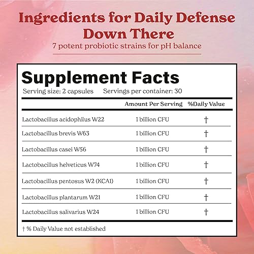 Miniatura 2 de Better Alt PROBIOTIC+ Cápsulas (7 mil millones de UFC)  7 cepas probióticas  Ayuda con el equilibrio del pH  Suplemento para mujeres  Paquete de 1