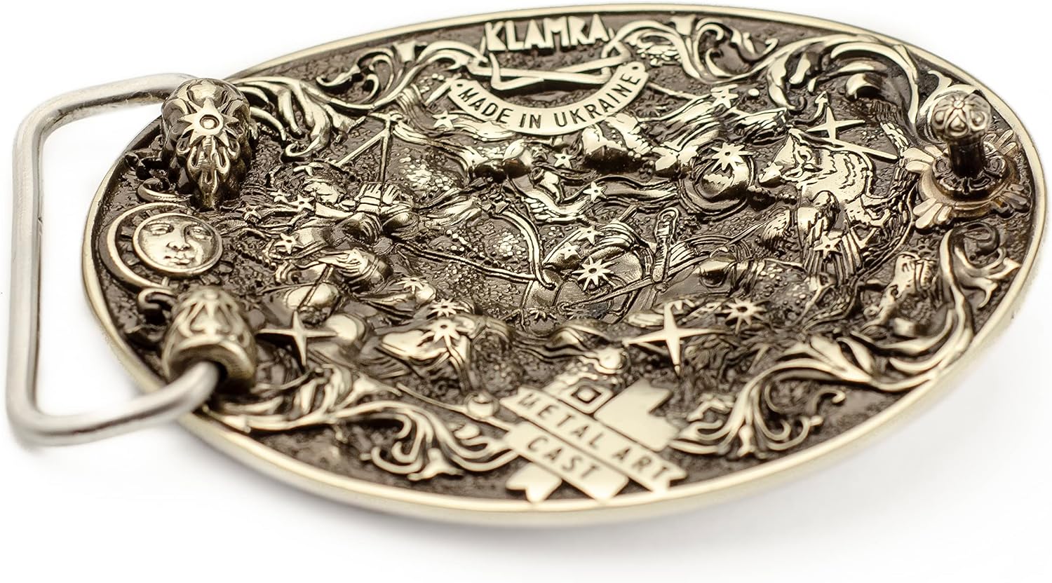 Cancer Belt Buckle – Solid German Silver Zodiac Crab Horoscope Astrological Crawfish Sign Belt Accessory