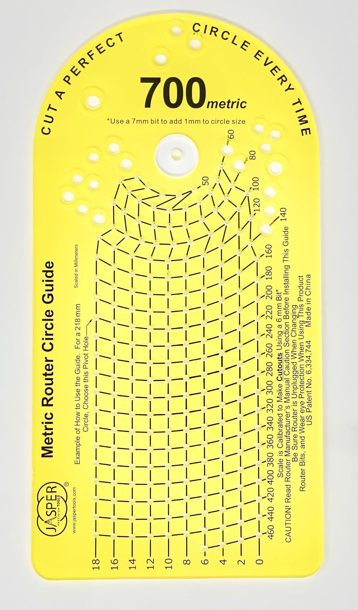 JASPER 700 METRIC CIRCLE GUIDE For Cutting Perfect Circles With Plunge Routers