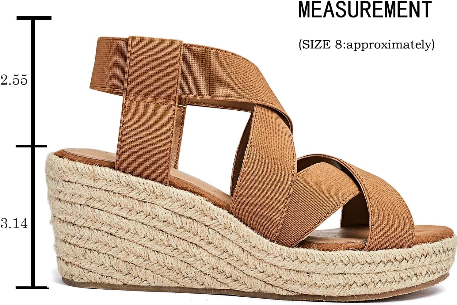 Luoika Women's Wide Width Platform Wedge Sandals