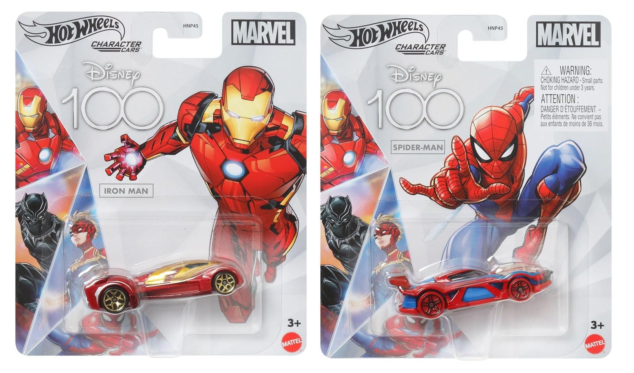 MARVEL+disney Hot Wheels プレミアムセットまとめ Hot Wheels Marvel Disney 100 Character Cars, Iron Man and Spider