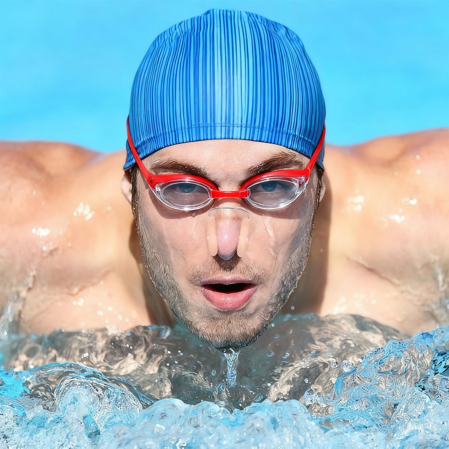 WUBAYI 6 Clips de Nariz para Natación, Pinzas de Silicona Suave Impermeable para Adultos y Niños